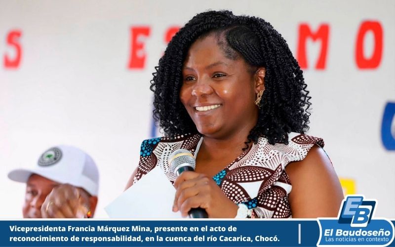 Vicepresidenta Francia Márquez Mina, presente en el acto de reconocimiento de responsabilidad estatal por el caso de la Operación Génesis vs. Colombia en la cuenca del río Cacarica, Chocó.