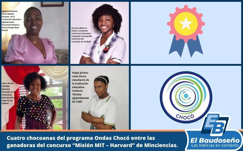 Cuatro chocoanas del programa Ondas Chocó entre las ganadoras del concurso “Misión MIT – Harvard” de Minciencias.