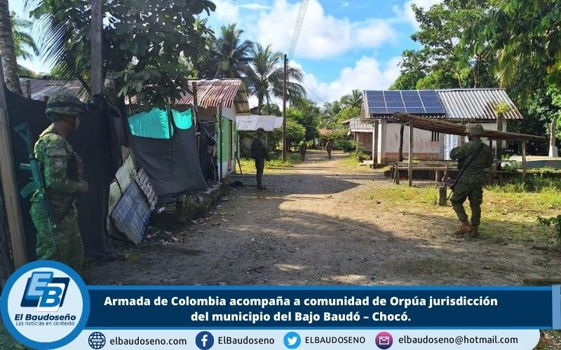 Armada de Colombia acompaña a comunidad de Orpúa jurisdicción del municipio del Bajo Baudó – Chocó.