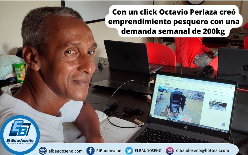 Con un click Octavio Perlaza creó emprendimiento pesquero con una demanda semanal de 200kg