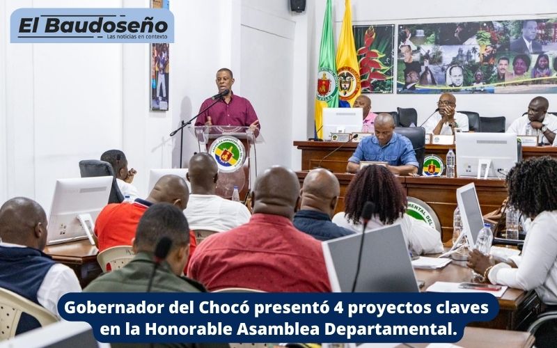 Gobernador del Chocó presentó 4️ proyectos claves en la Honorable Asamblea Departamental.