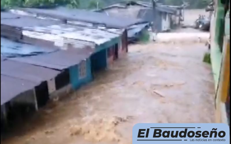 Continua la emergencia en los municipios de Bagadó y Lloró, por desbordamiento del Río Andágueda.