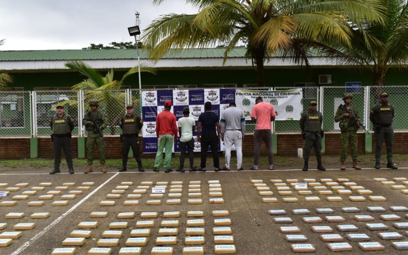 Incautada más de una tonelada de clorhidrato de cocaína en el área general de Pizarro, Bajo Baudó – Chocó.