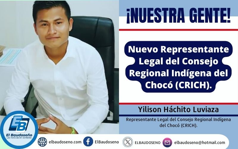 Yilison Háchito Luviaza, fue elegido como Representante Legal del Consejo Regional Indígena del Chocó (CRICH).