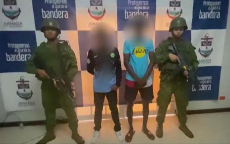 Capturados tres presuntos integrantes del “clan del golfo” en el departamento del Chocó.