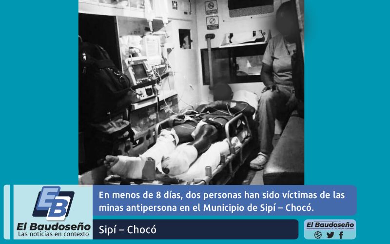 En menos de 8 días, dos personas han sido víctimas de las minas antipersona en el Municipio de Sipí – Chocó.