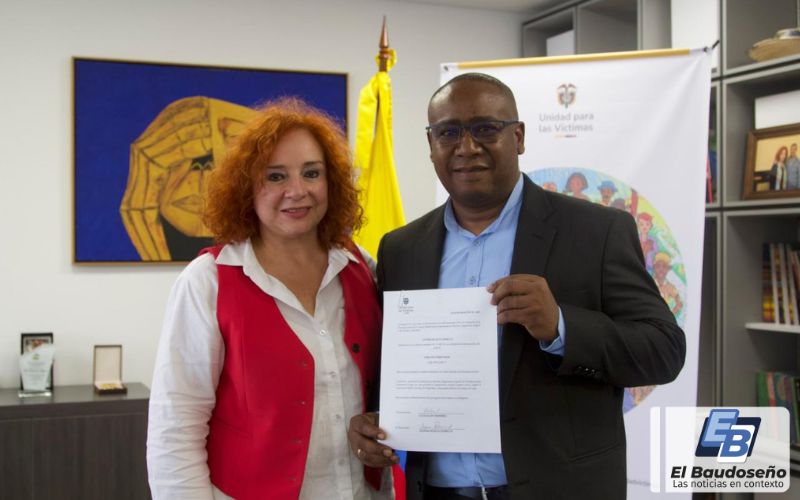 Leyner Palacios Asprilla, se posesiona como nuevo director de la dirección territorial del Chocó de la Unidad para las Víctimas.