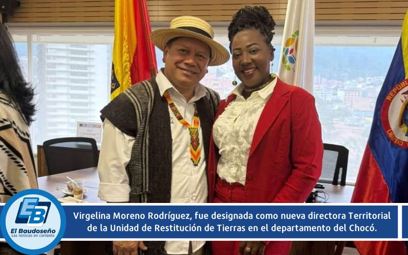 Virgelina Moreno Rodríguez, fue designada como nueva directora Territorial de la Unidad de Restitución de Tierras en el departamento del Chocó