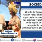 Alcalde de Bojayá – Chocó, Hailton Perea Chaverra, recibe importante reconocimiento en los premios Transformadores de la Región 2025, en la categoría de Liderazgo administrativo y buena gestión.