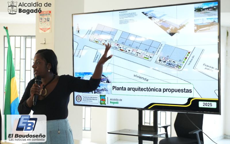 Alcaldía Municipal de Bagadó realizó socialización de la construcción de un nuevo y moderno parque lineal en el barrio Las Brisas.