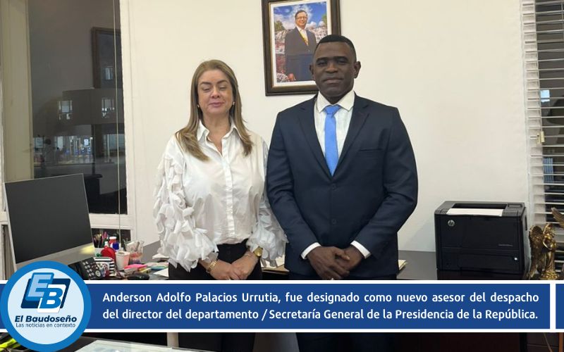 Anderson Adolfo Palacios Urrutia, fue designado como nuevo asesor del despacho del director del departamento / Secretaría General de la Presidencia de la República.