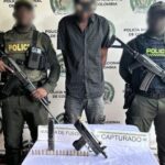 Capturado en flagrancia un sujeto con una subametralladora.