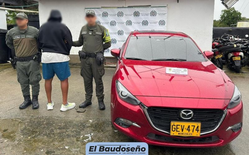 Control efectivo de la policía en las vías del Chocó permitió la captura de un ciudadano y la incautación de un vehículo por falsedad marcaría.