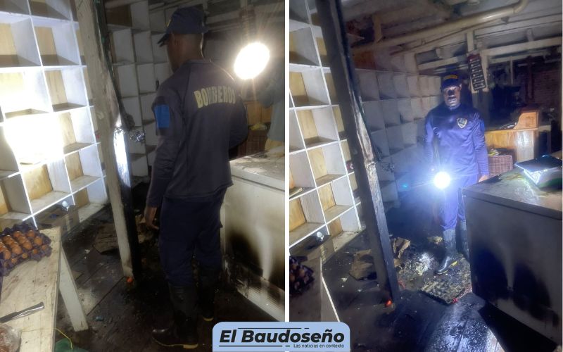 Controlan conato de incendio en establecimiento comercial del barrio Benjamín Hidalgo.