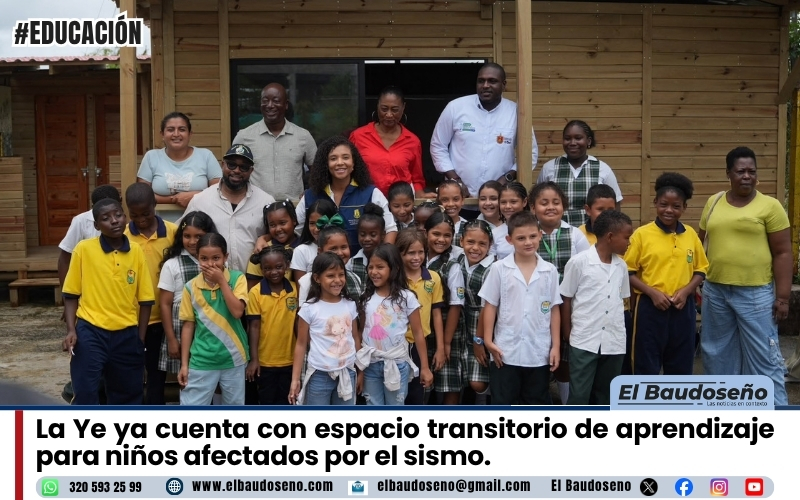 La Ye ya cuenta con espacio transitorio de aprendizaje para niños afectados por el sismo