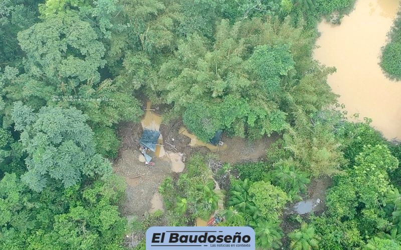 Reconocimiento con dron permitió ubicar e inutilizar 14 unidades de minería ilegal en Quibdó – Chocó